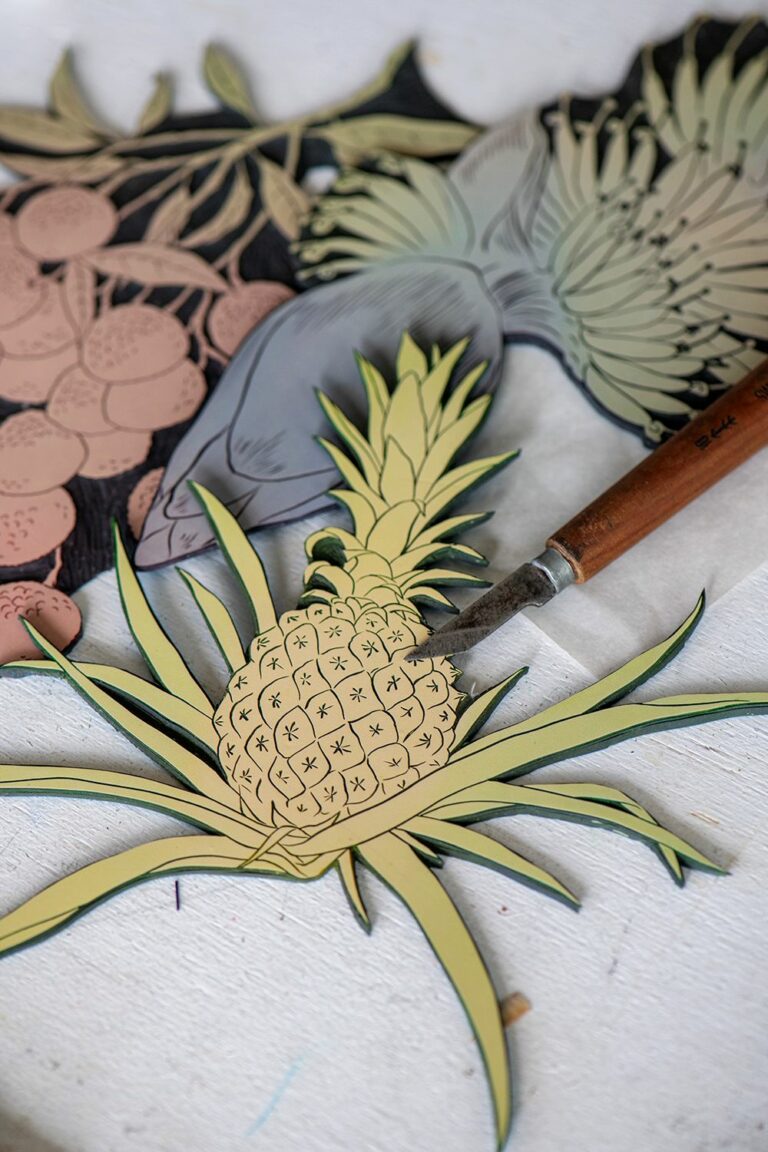 linogravue d'ananas