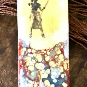 L'encaustique sur bois. "Femme à la balançoire"