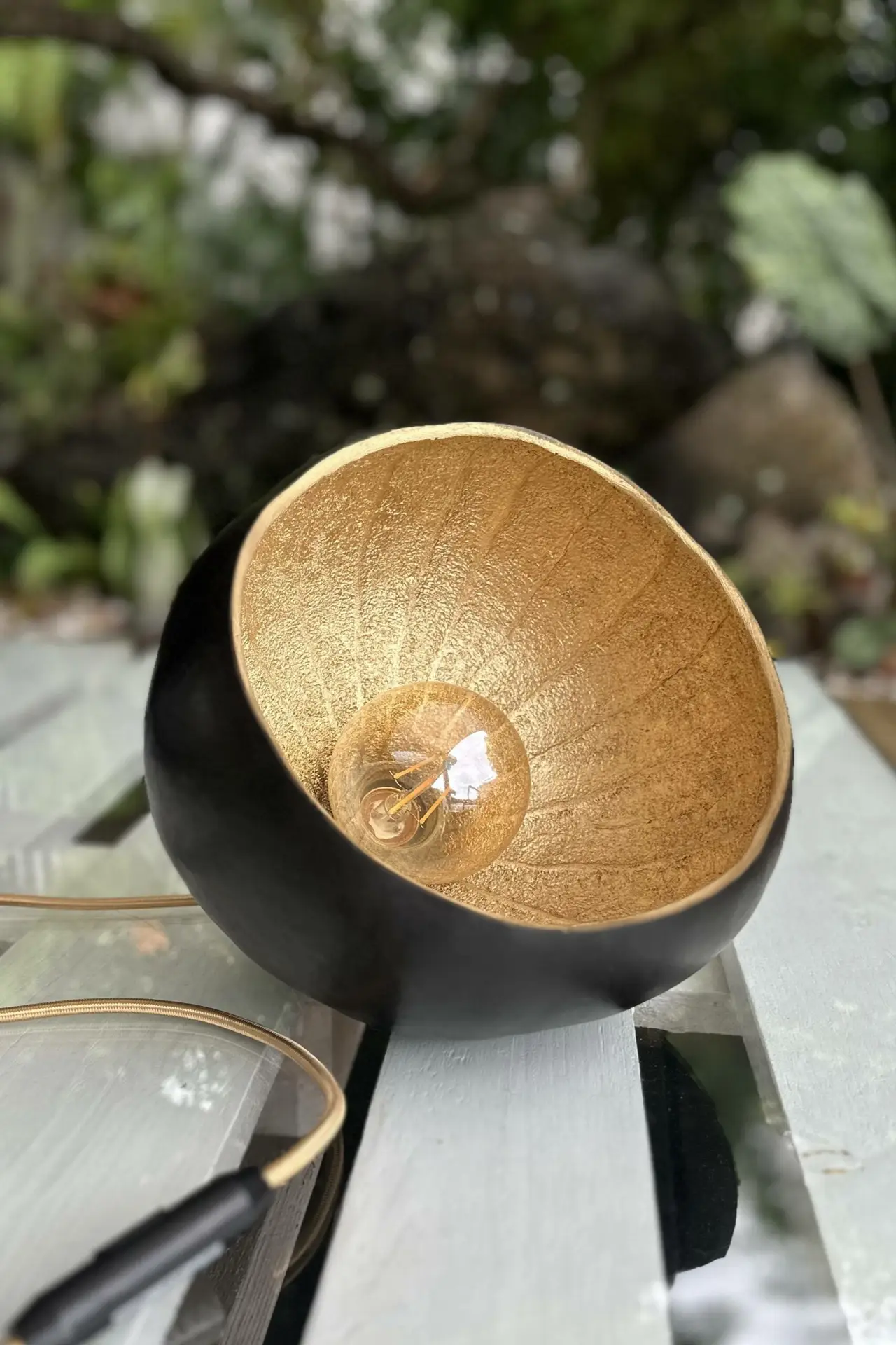 La calebasse. La lampe baladeuse noir uni