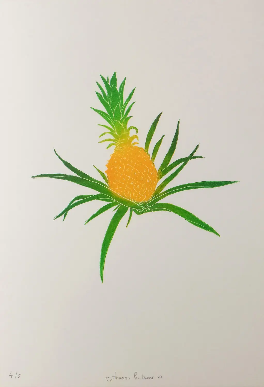 La linogravure. L'estampe "Ananas la kour"