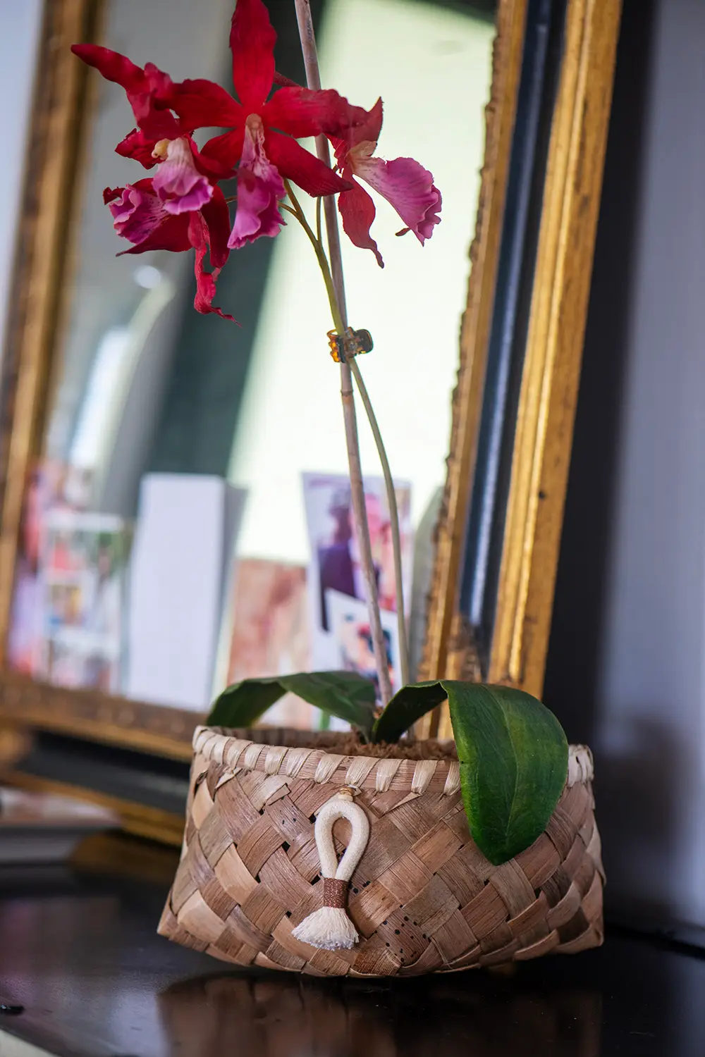 Le vacoa tressé. Le panier pompon – Image 4